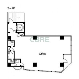 2階〜4階 平面図