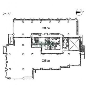 2階〜5階 平面図