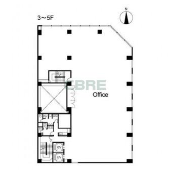 3階〜5階 平面図