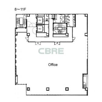 8階〜11階 平面図
