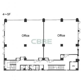 4階〜5階 平面図