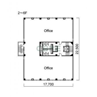 2階〜6階 平面図