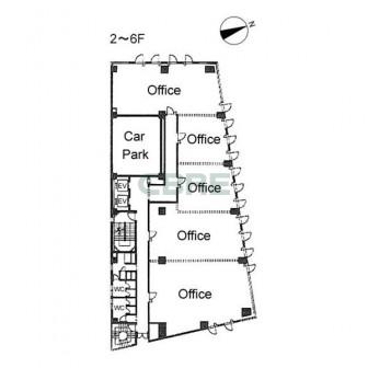 2階〜6階 平面図