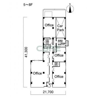 5階〜8階 平面図