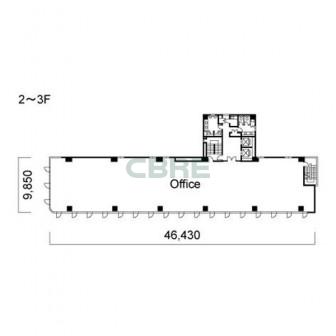 2階〜3階 平面図