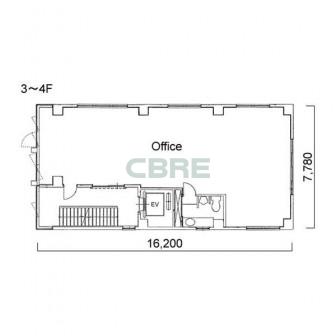 3階〜4階 平面図