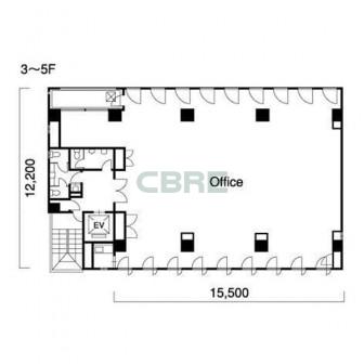 3階〜5階 平面図