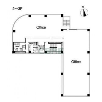 2階〜3階 平面図