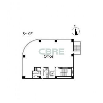 5階〜9階 平面図