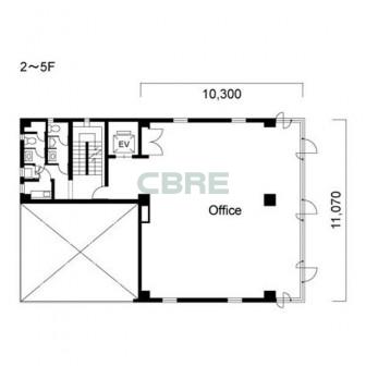 2階〜5階 平面図