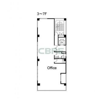 3階〜7階 平面図