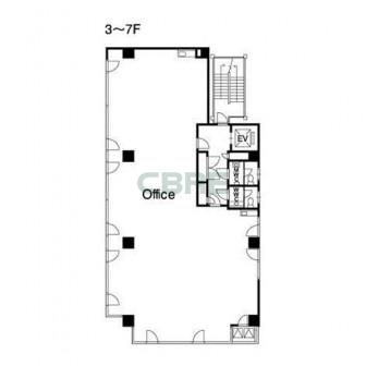 3階〜7階 平面図