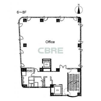 6階〜8階 平面図