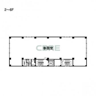 2階〜6階 平面図