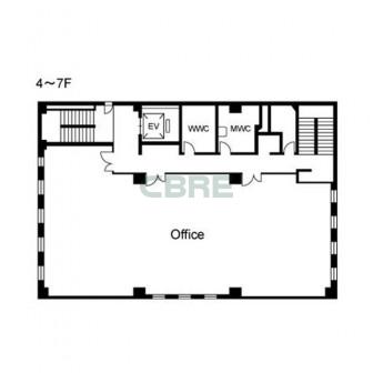 4階〜7階 平面図