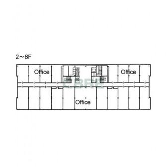 2階〜6階 平面図