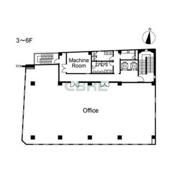 3階〜6階 平面図