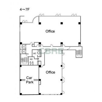 4階〜7階 平面図