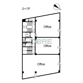 2階〜7階 平面図