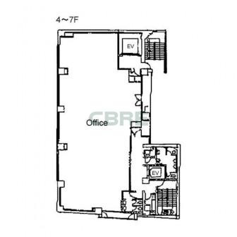 4階〜7階 平面図