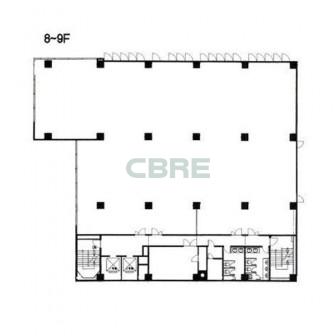 8階〜9階 平面図
