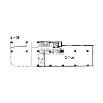 2階〜5階 平面図