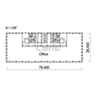 5階〜12階 平面図
