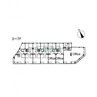 3階〜7階 平面図