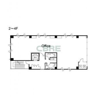 2階〜4階 平面図