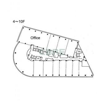4階〜10階 平面図