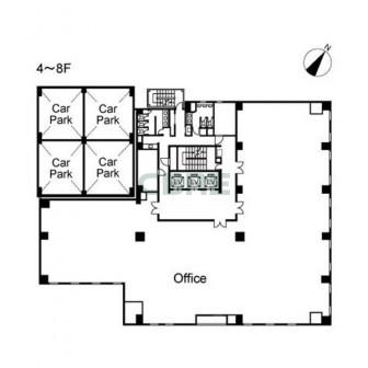 4階〜8階 平面図