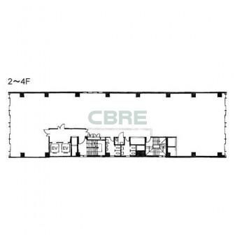 2階〜4階 平面図
