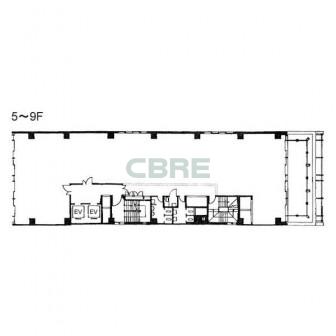 5階〜9階 平面図
