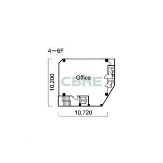 4階〜6階 平面図