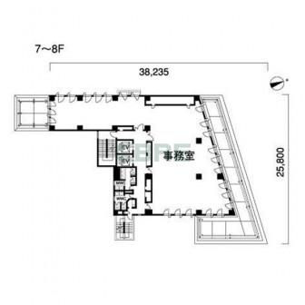 7階〜8階 平面図