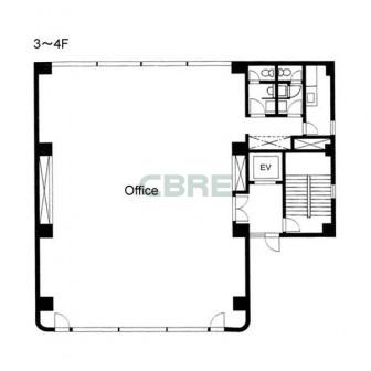 3階〜4階 平面図