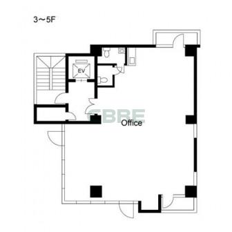 3階〜5階 平面図