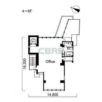 4階〜6階 平面図