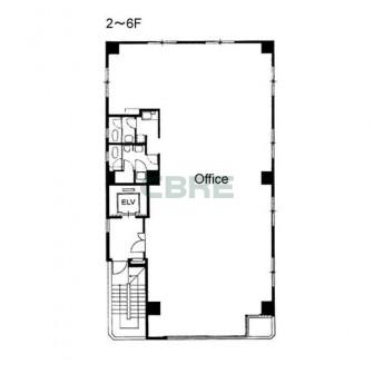 2階〜6階 平面図