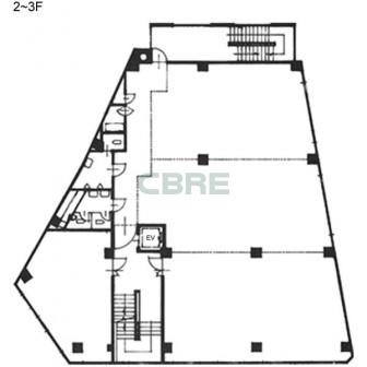 2階〜3階 平面図
