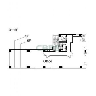 3階〜5階 平面図