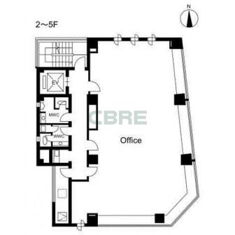 2階〜5階 平面図