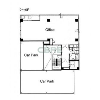 2階〜9階 平面図