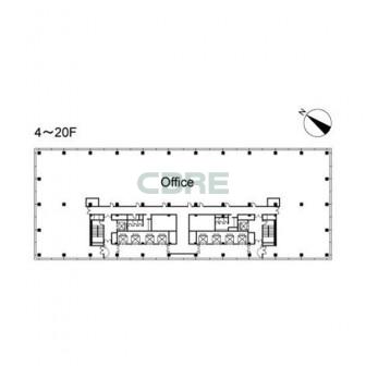 4階〜20階 平面図