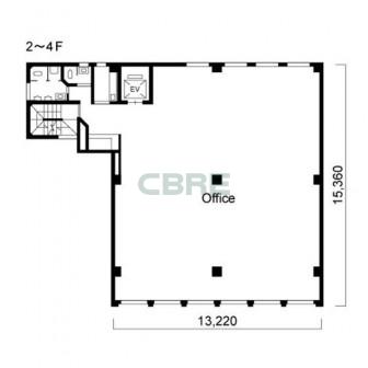 2階〜4階 平面図