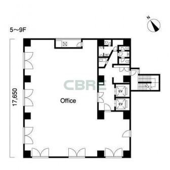 5階〜9階 平面図