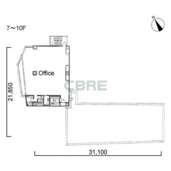 7階〜10階 平面図