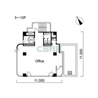 5階〜10階 平面図