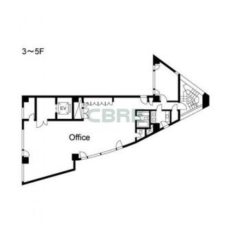 3階〜5階 平面図