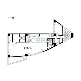 6階〜9階 平面図